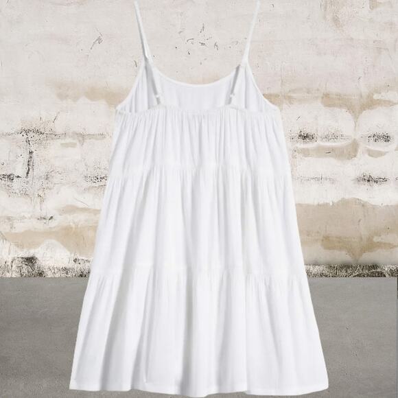 Nordstrom NWOT Girls White Tiered Cover-Up Dress-Size XL (14/16) - Picture 2 of 7